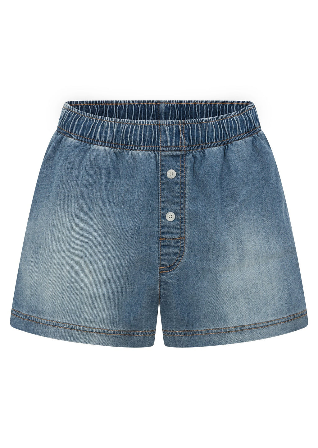 Off Duty Washed Denim Shorts