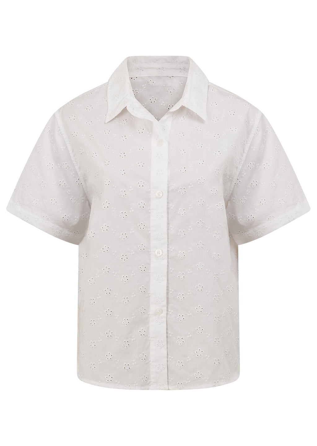 Cherish Broderie Short Sleeve Shirt