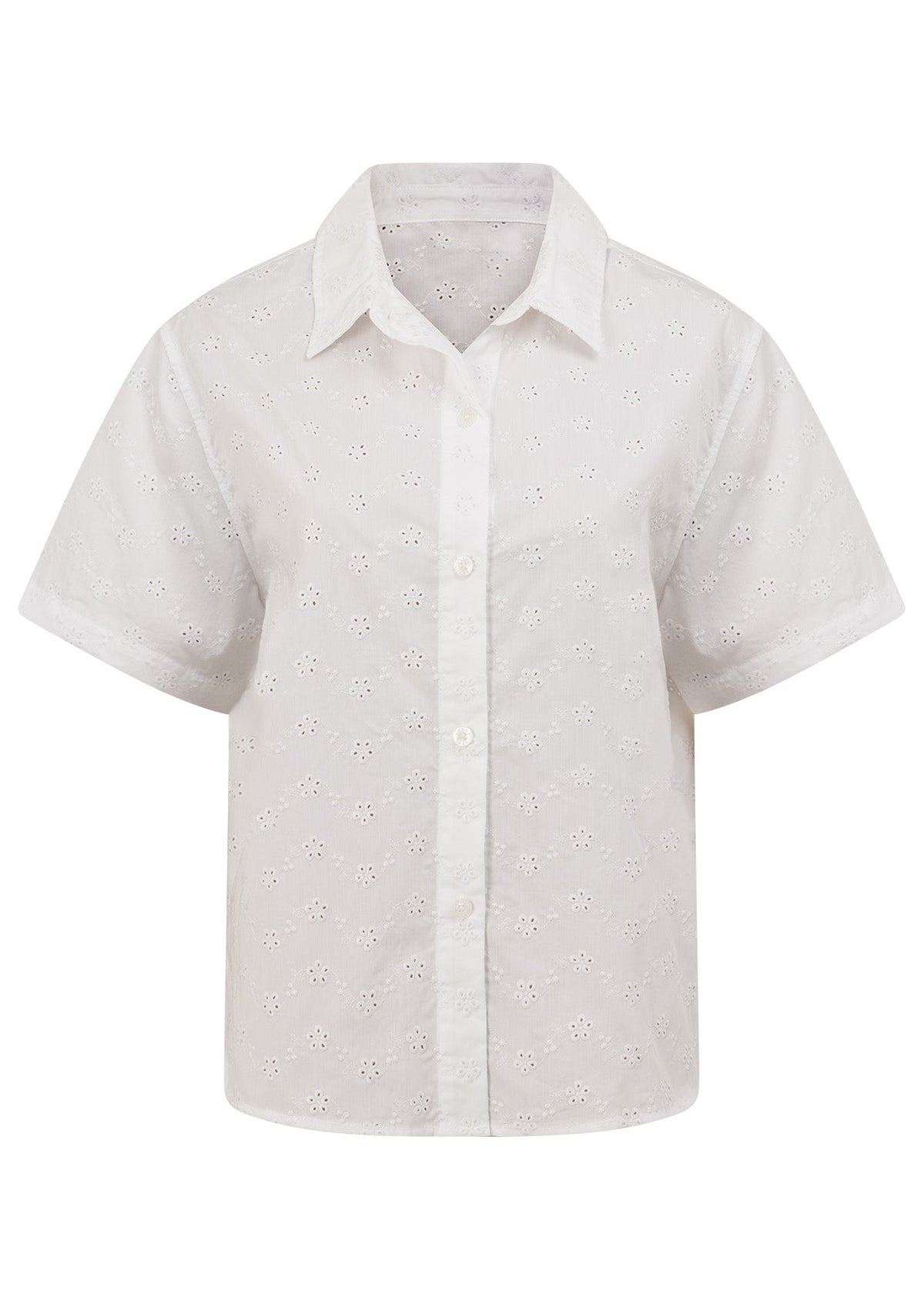 Cherish Broderie Short Sleeve Shirt