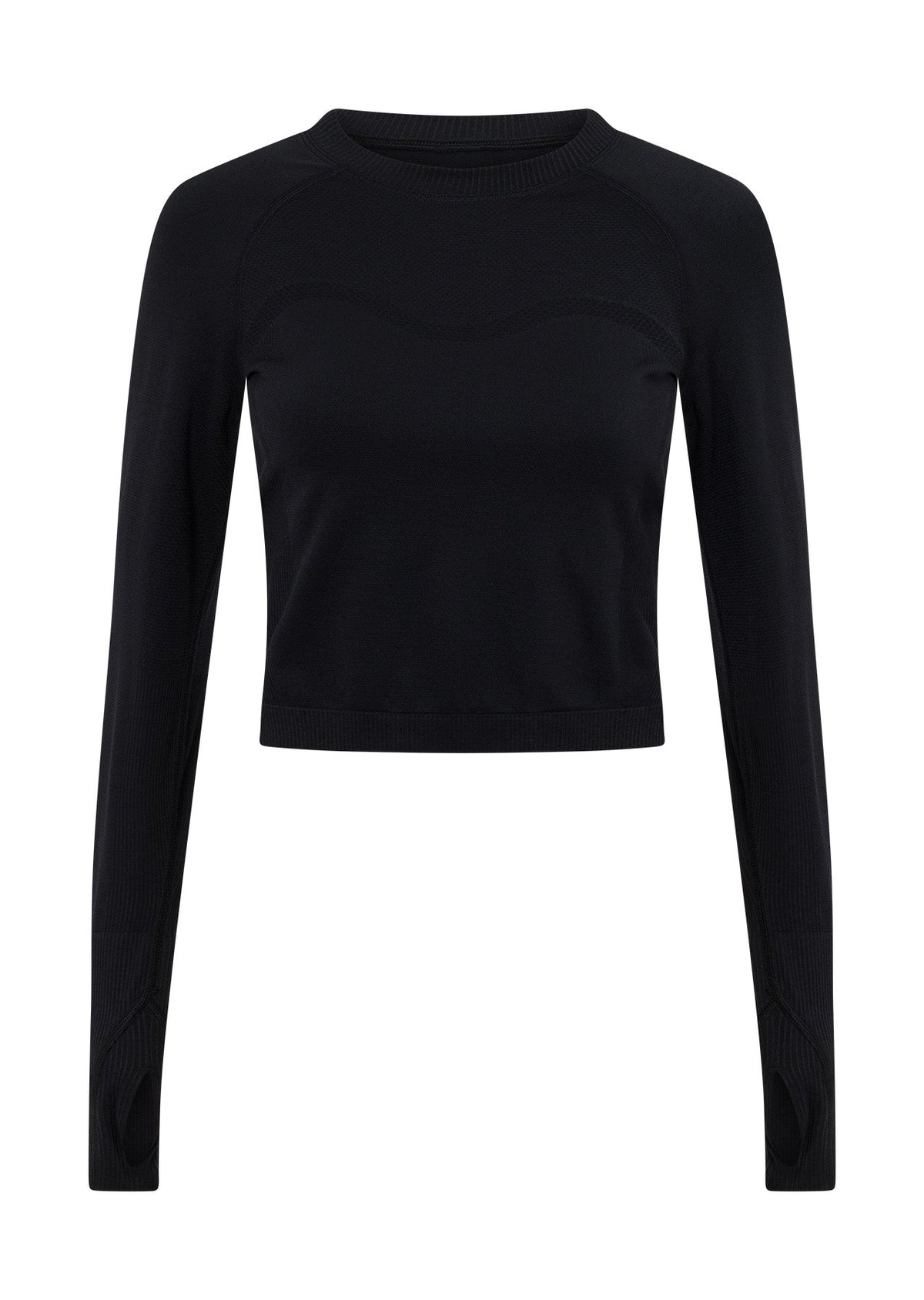 Dynamic Seamless Cropped Long Sleeve Top