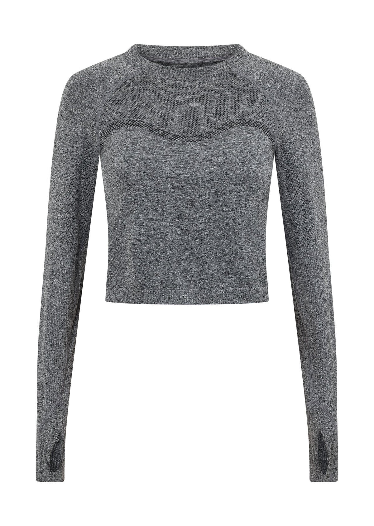 Dynamic Seamless Cropped Long Sleeve Top