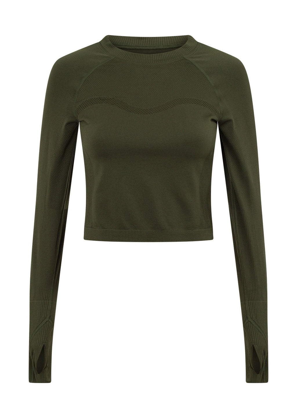 Dynamic Seamless Cropped Long Sleeve Top