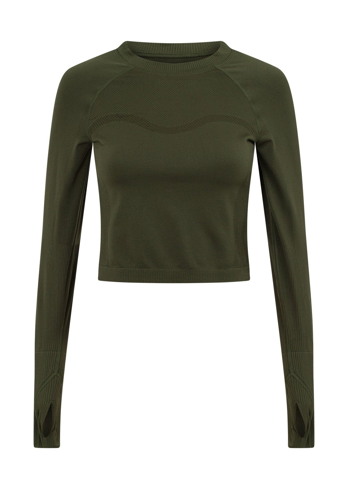 Dynamic Seamless Cropped Long Sleeve Top