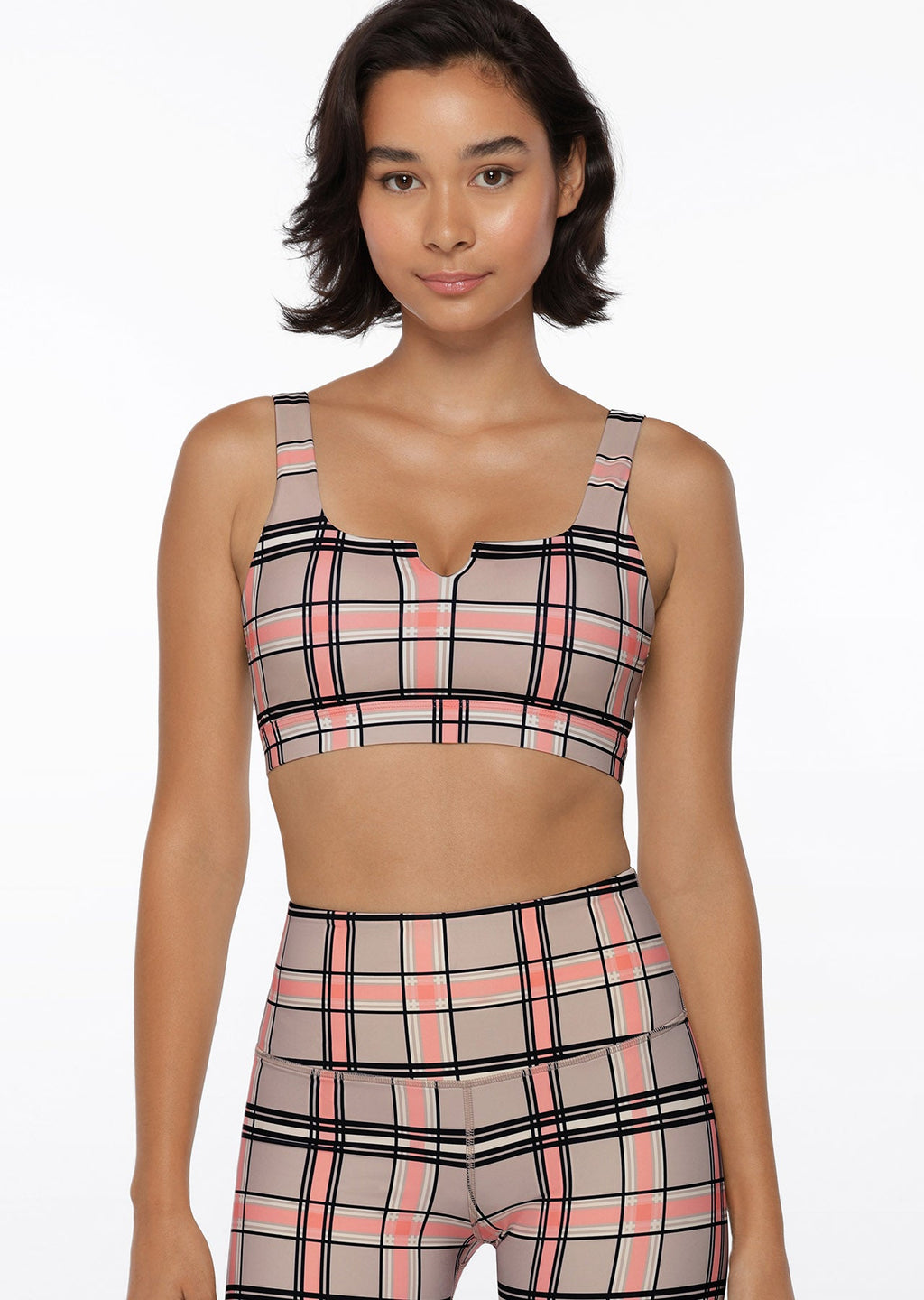 Putter Plaid Sports Bra