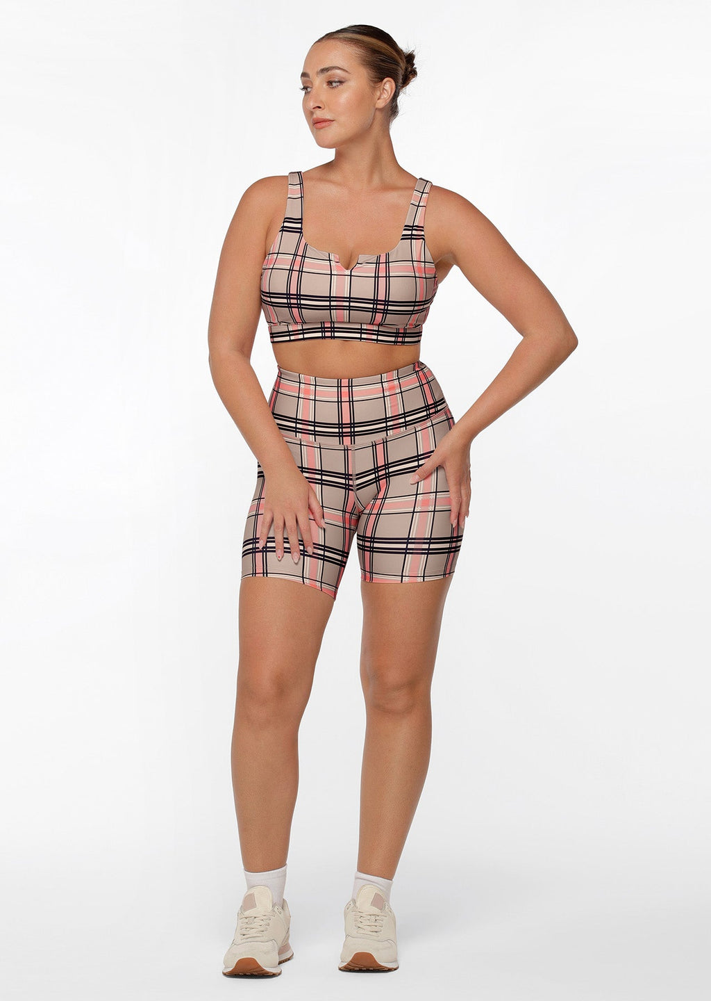 Putter Plaid Sports Bra