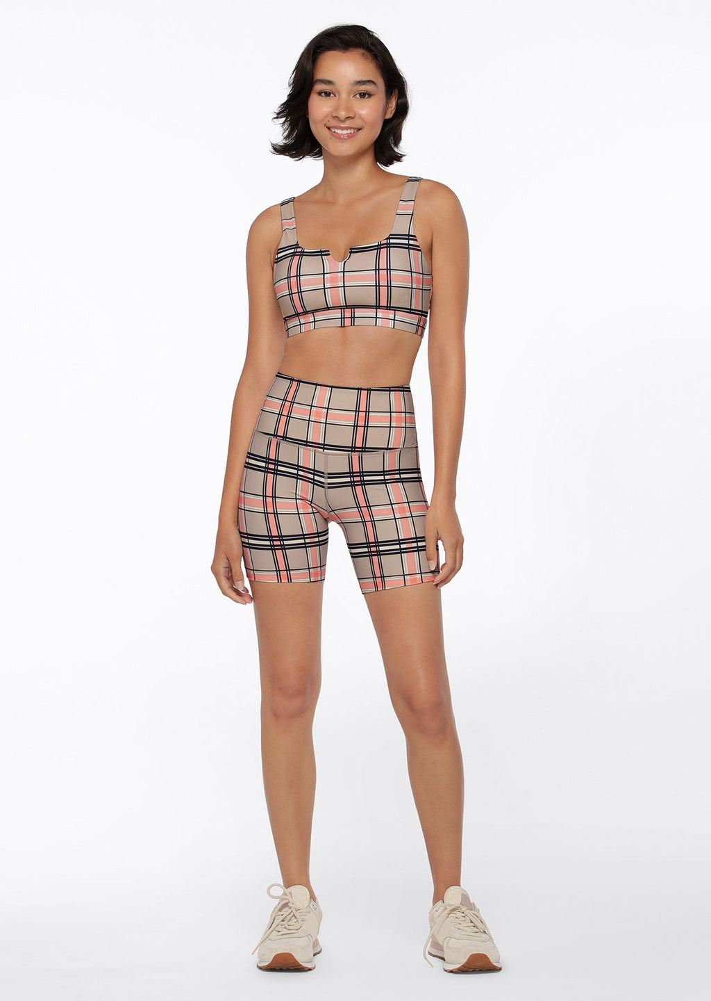 Putter Plaid Sports Bra
