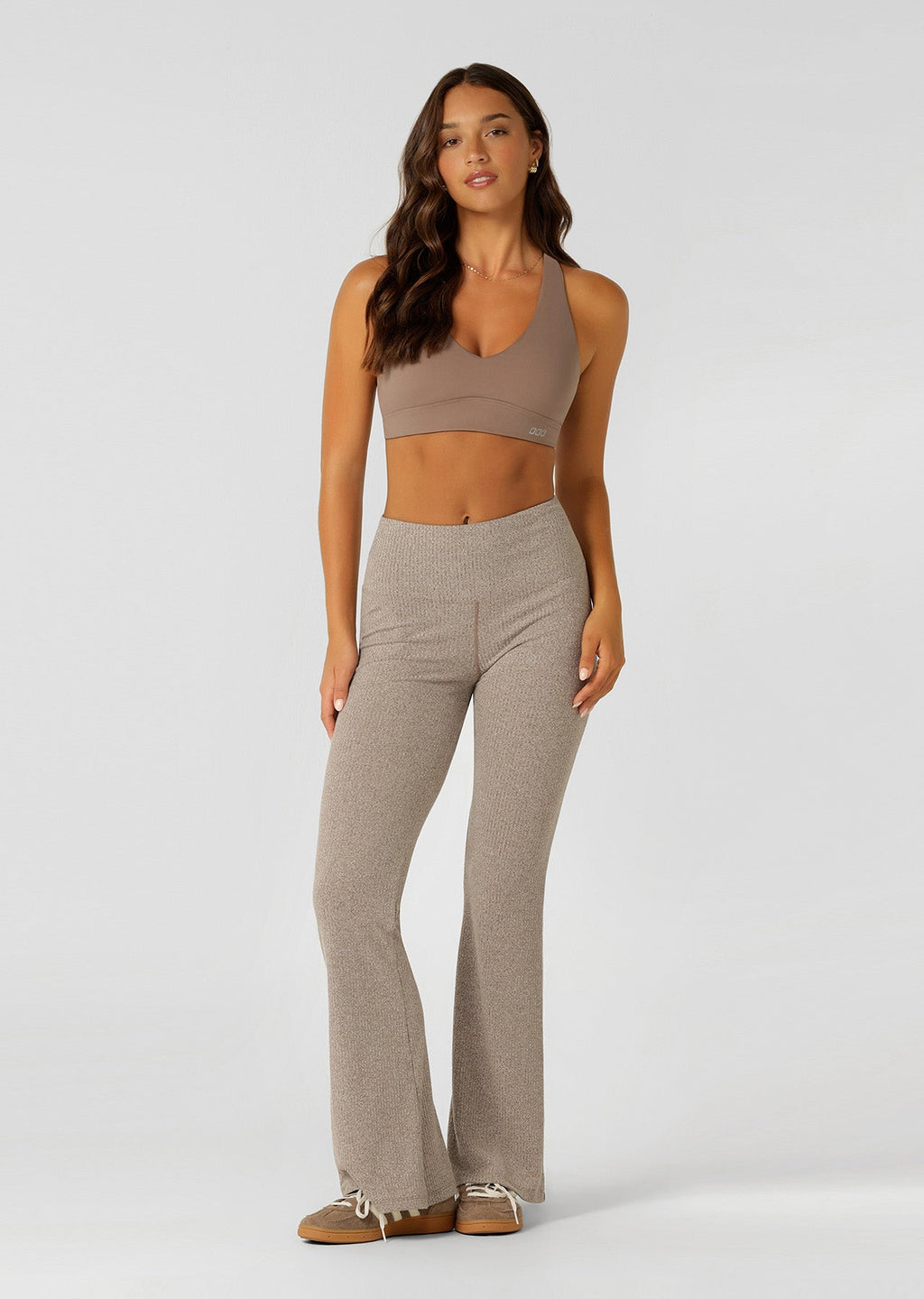 Mindful Rib Full Length Flared Leggings