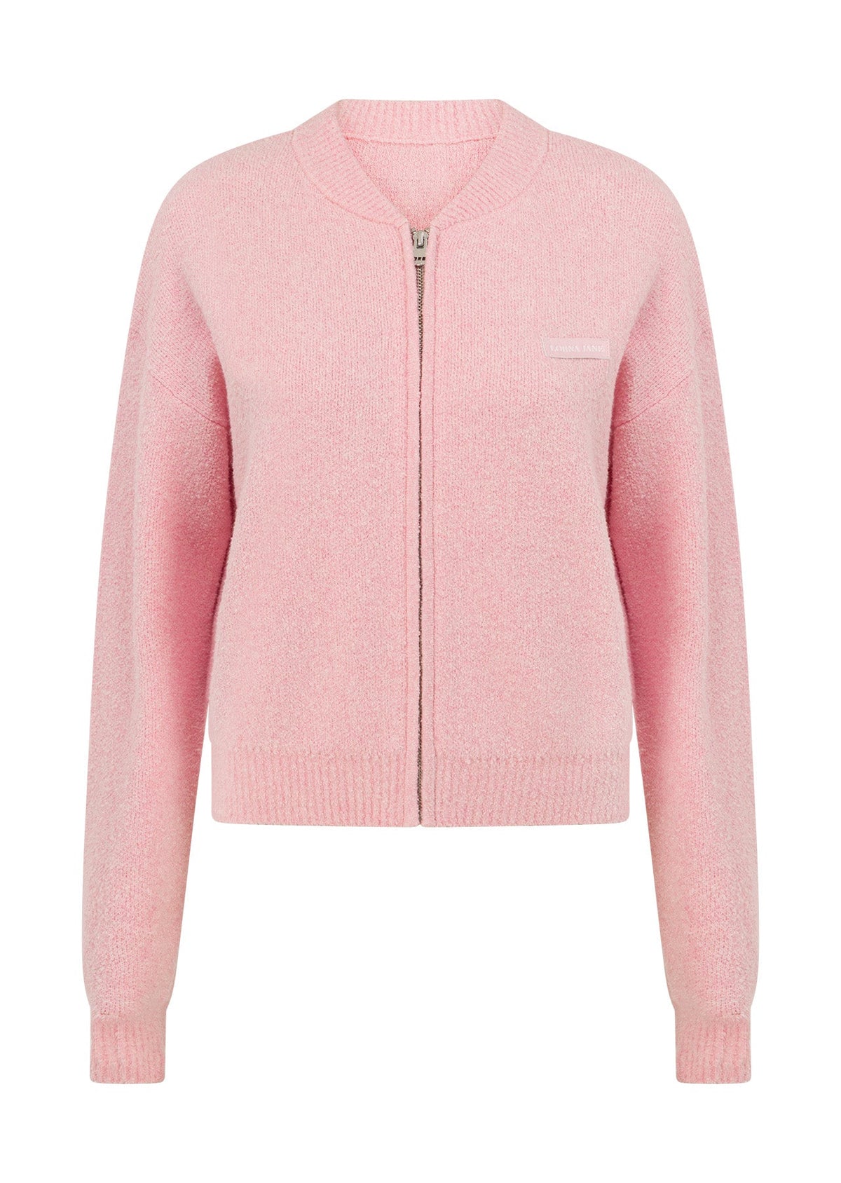 Boucle Knit Bomber Jacket