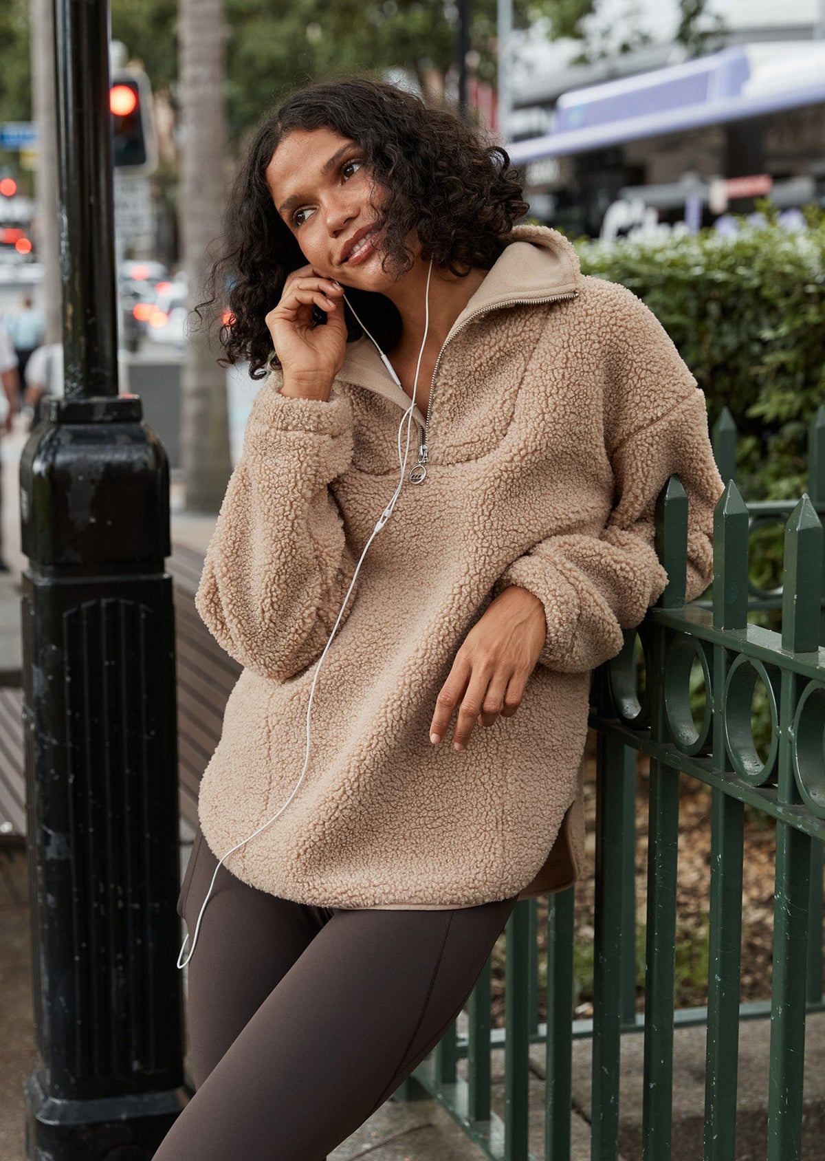 Field Teddy Half Zip Sweat