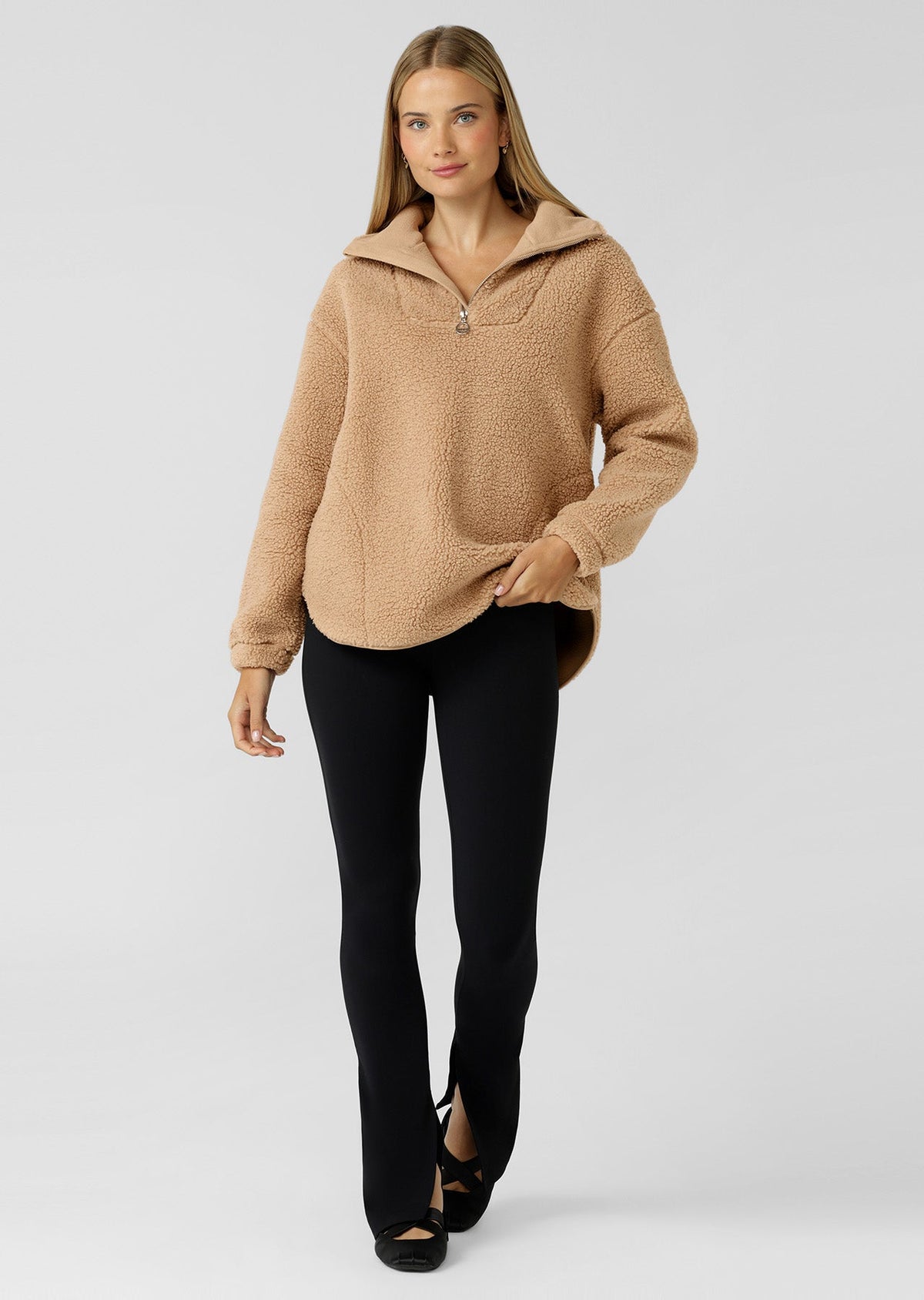 Field Teddy Half Zip Sweat