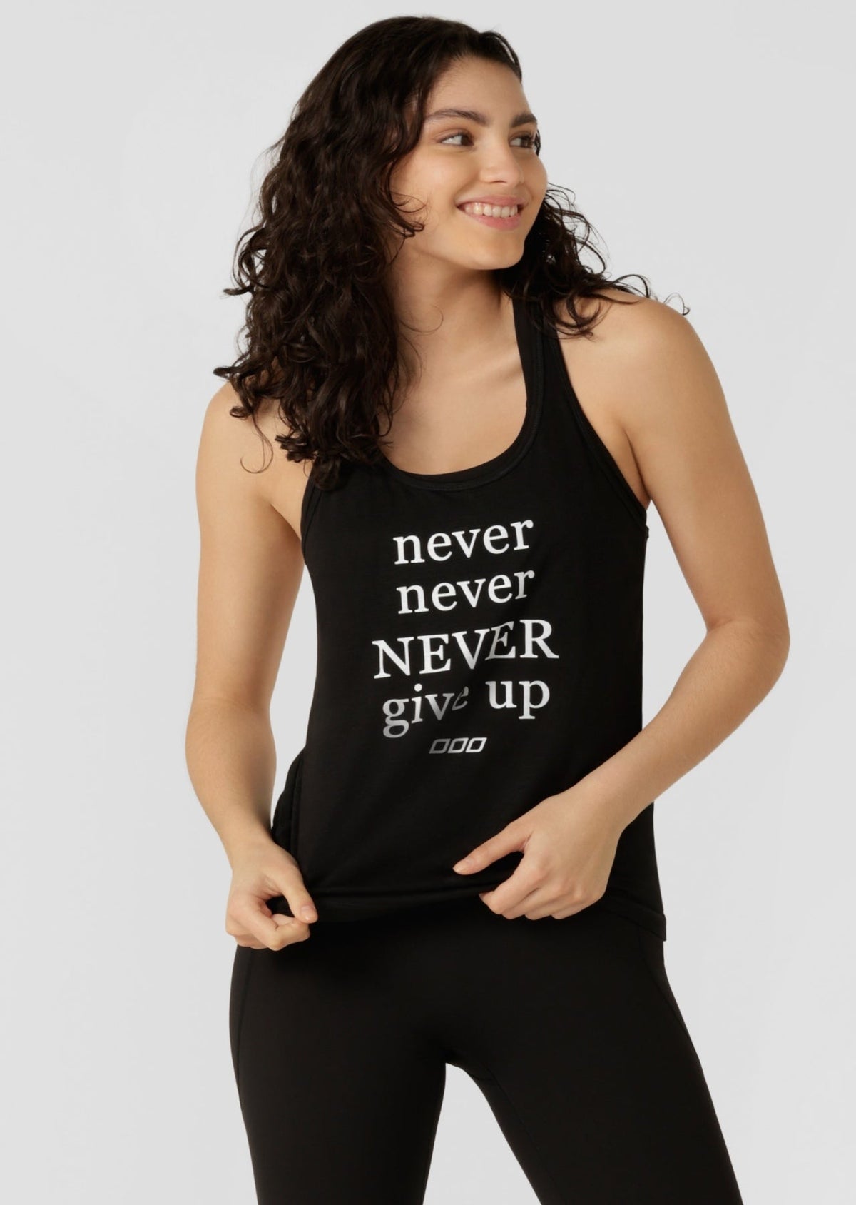 Never Give Up Slouchy Gym Tank