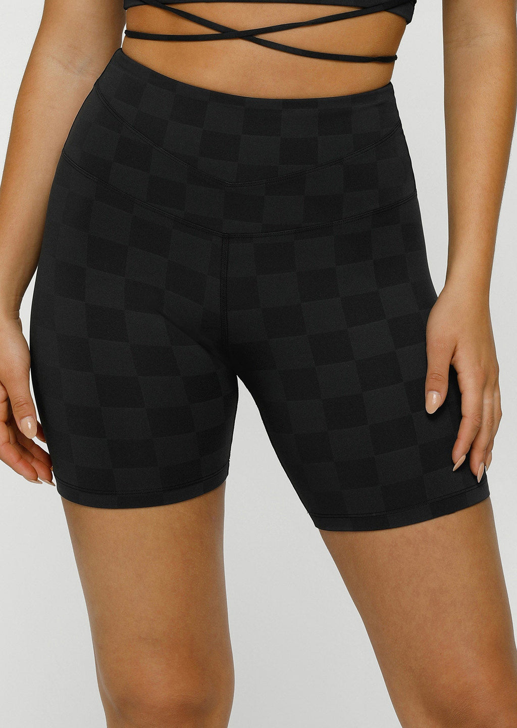 Checkerboard Bike Shorts