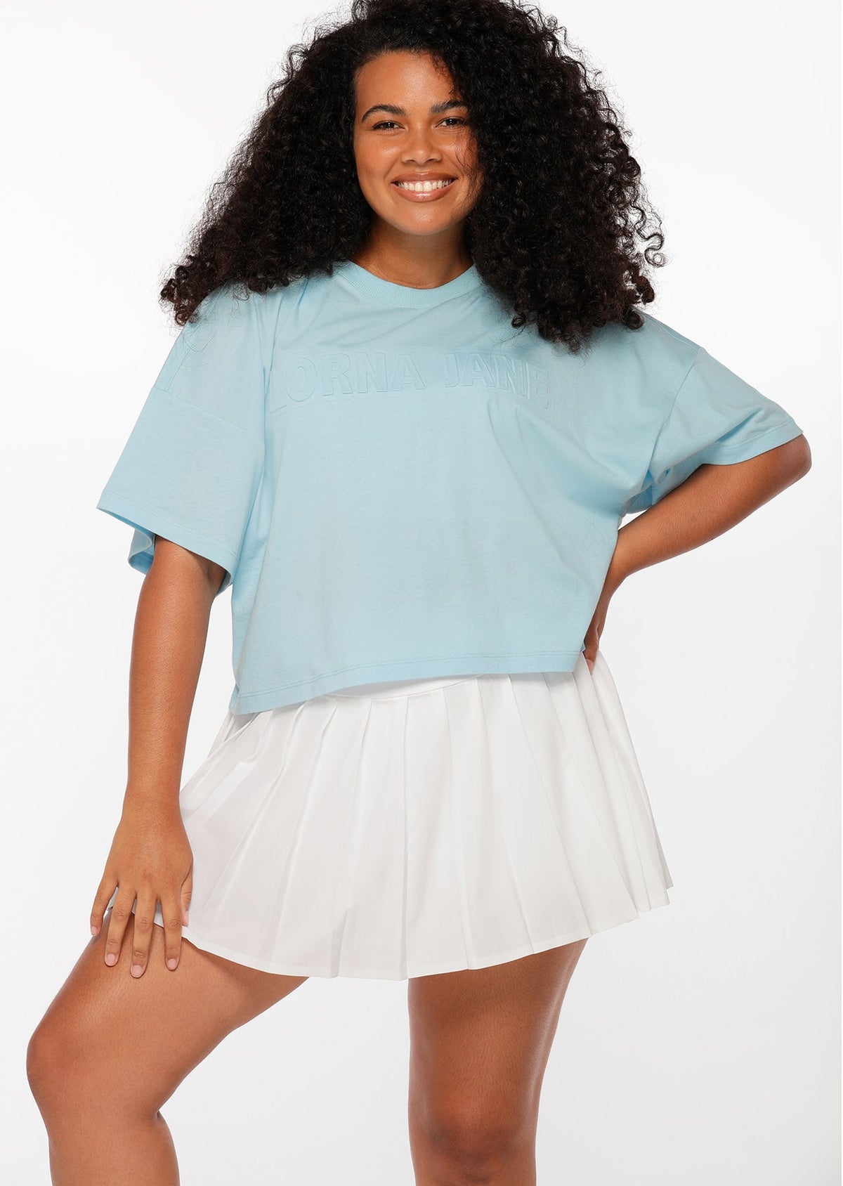 Embossed Active Cropped Tee