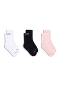 3PK LJ Quarter Crew Socks