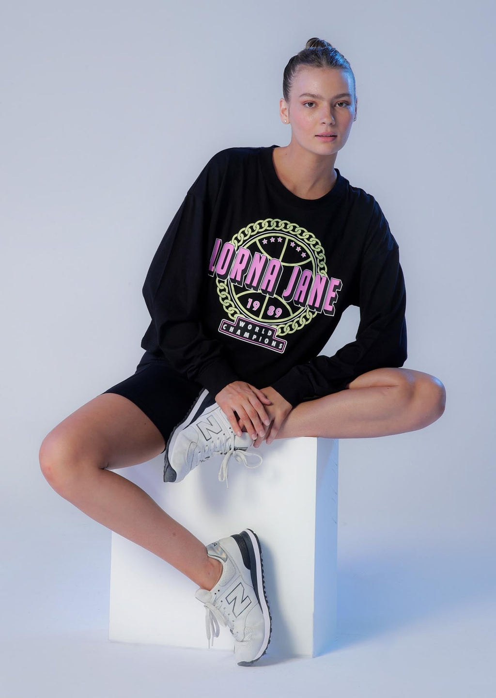 Chain Cropped Long Sleeve Top