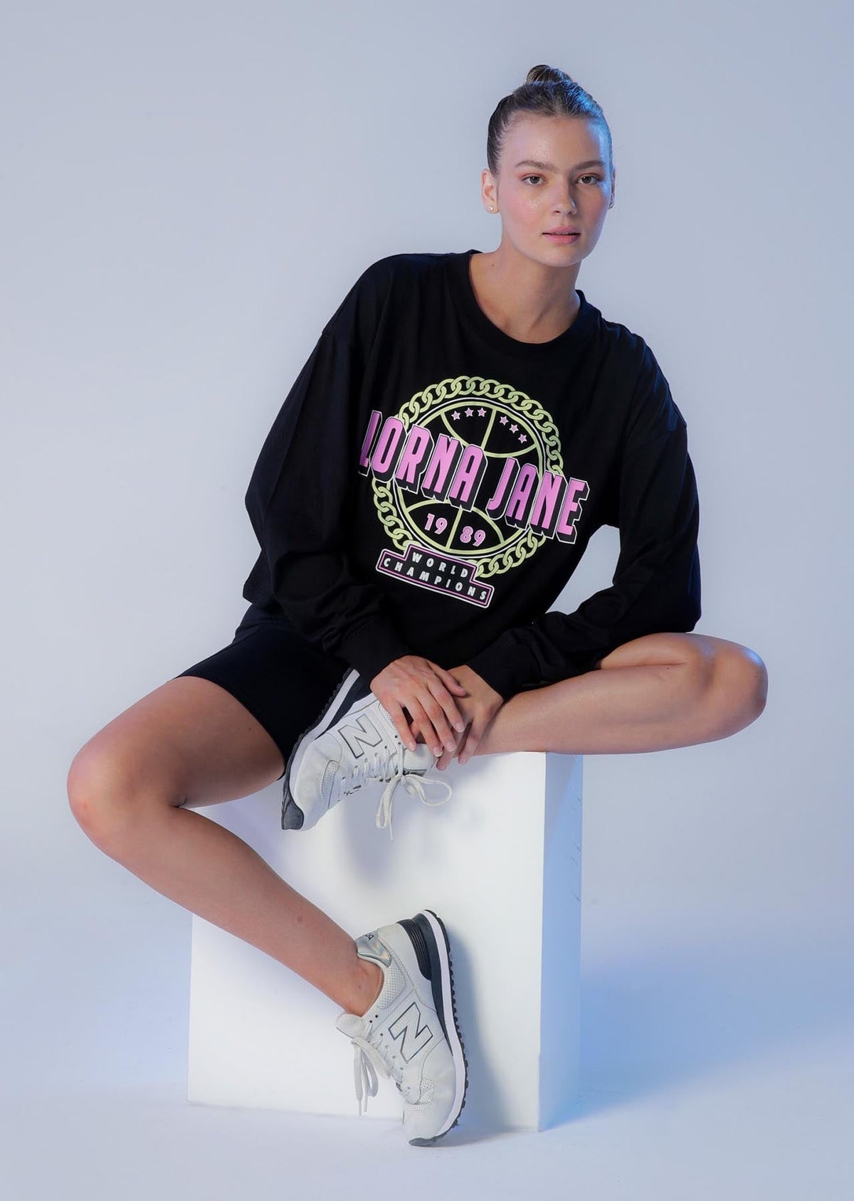 Chain Cropped Long Sleeve Top