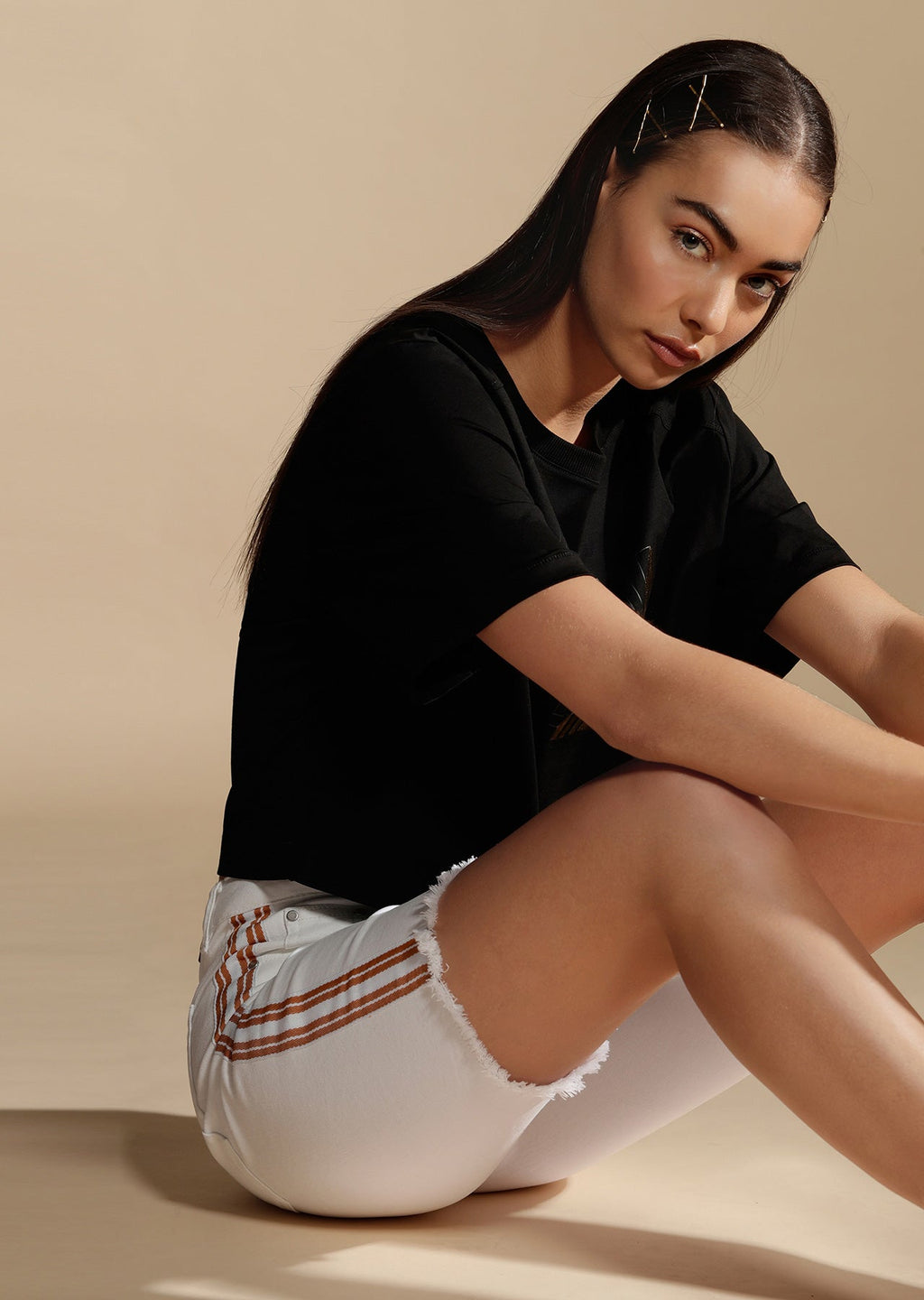 Athleisure Denim Shorts