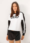 Colour Block Cropped Sweat