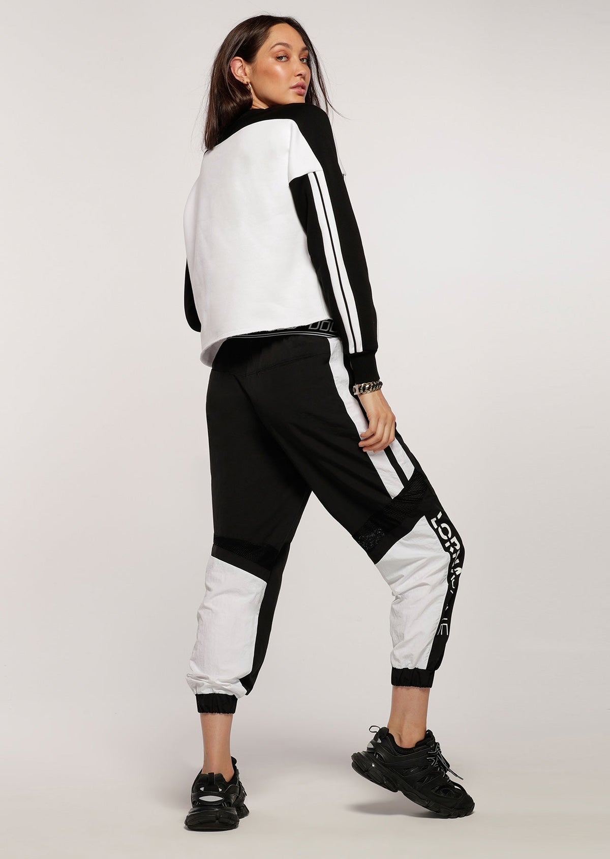 Colour Block Cropped Sweat