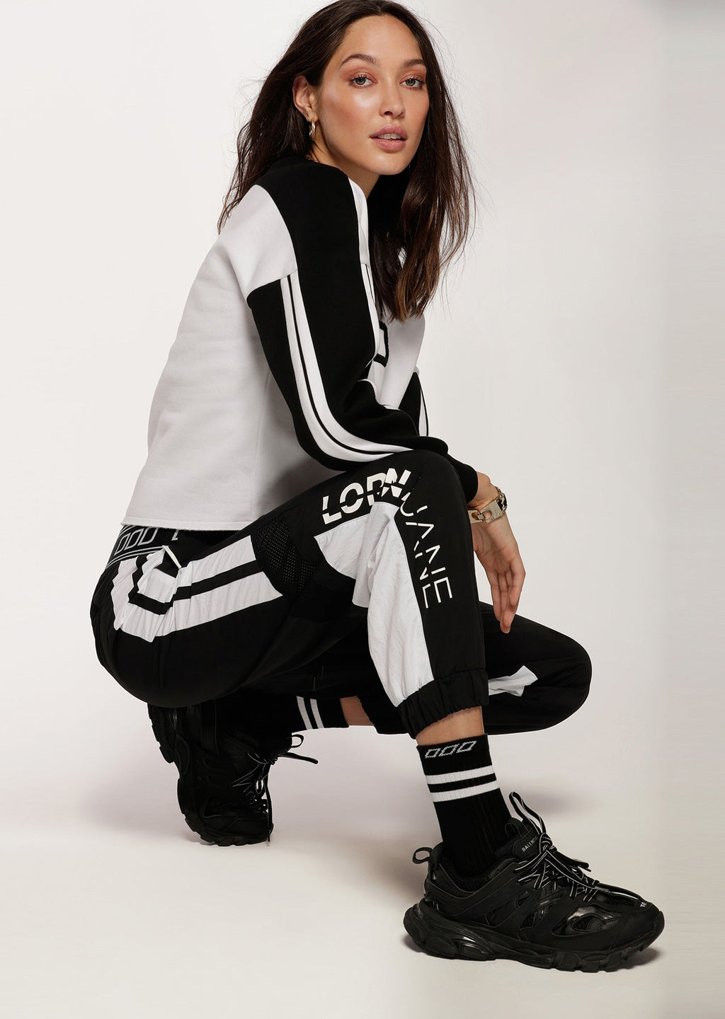 Colour Block Cropped Sweat