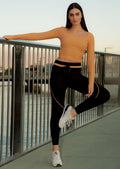 Contrast Racer Full Length Leggings
