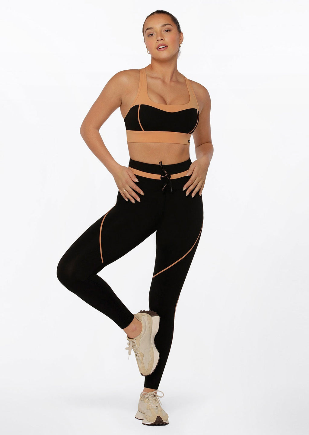 Contrast Racer Full Length Leggings