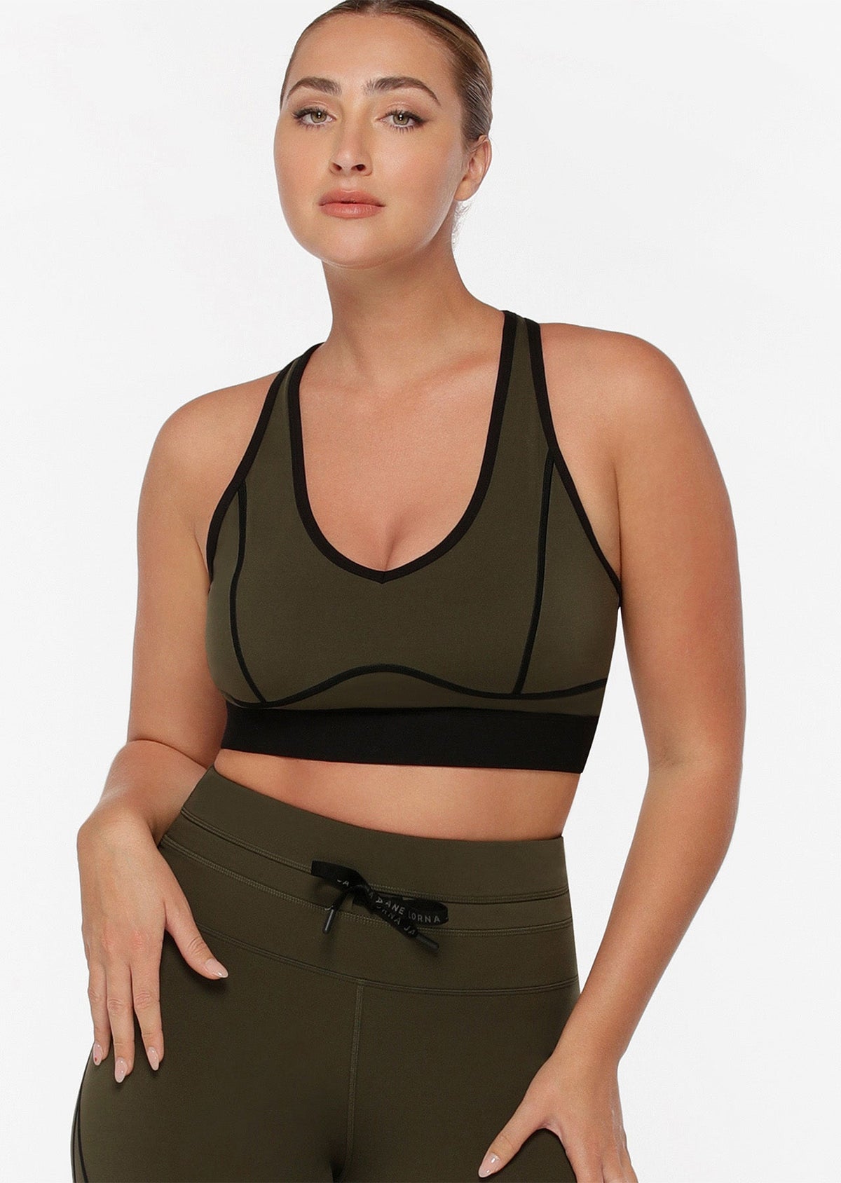 Contrast Racer Sports Bra
