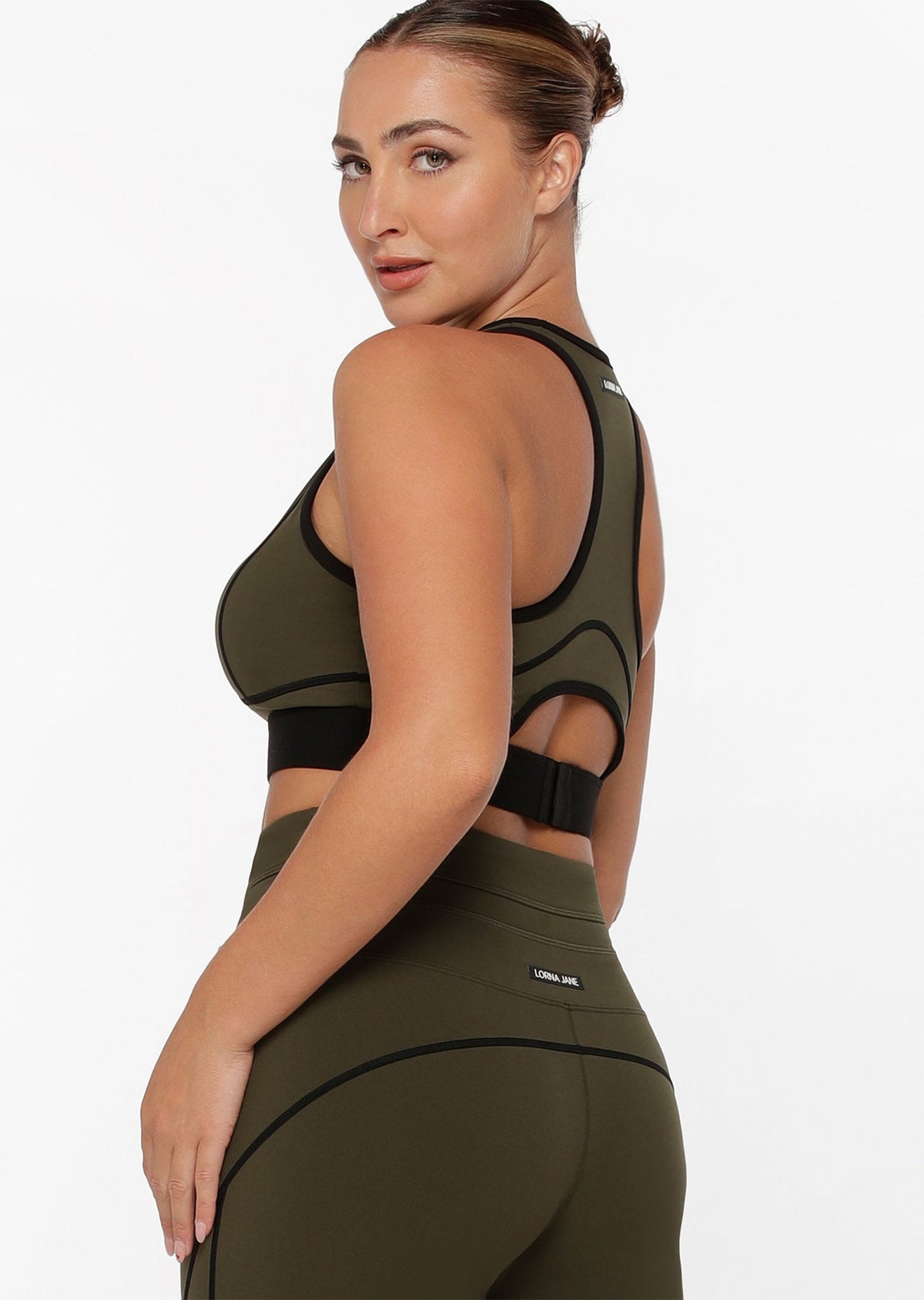 Contrast Racer Sports Bra