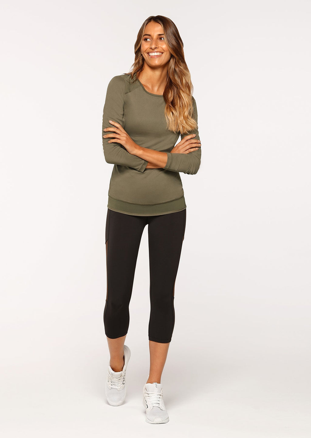 Crescent Active L/Slv Top