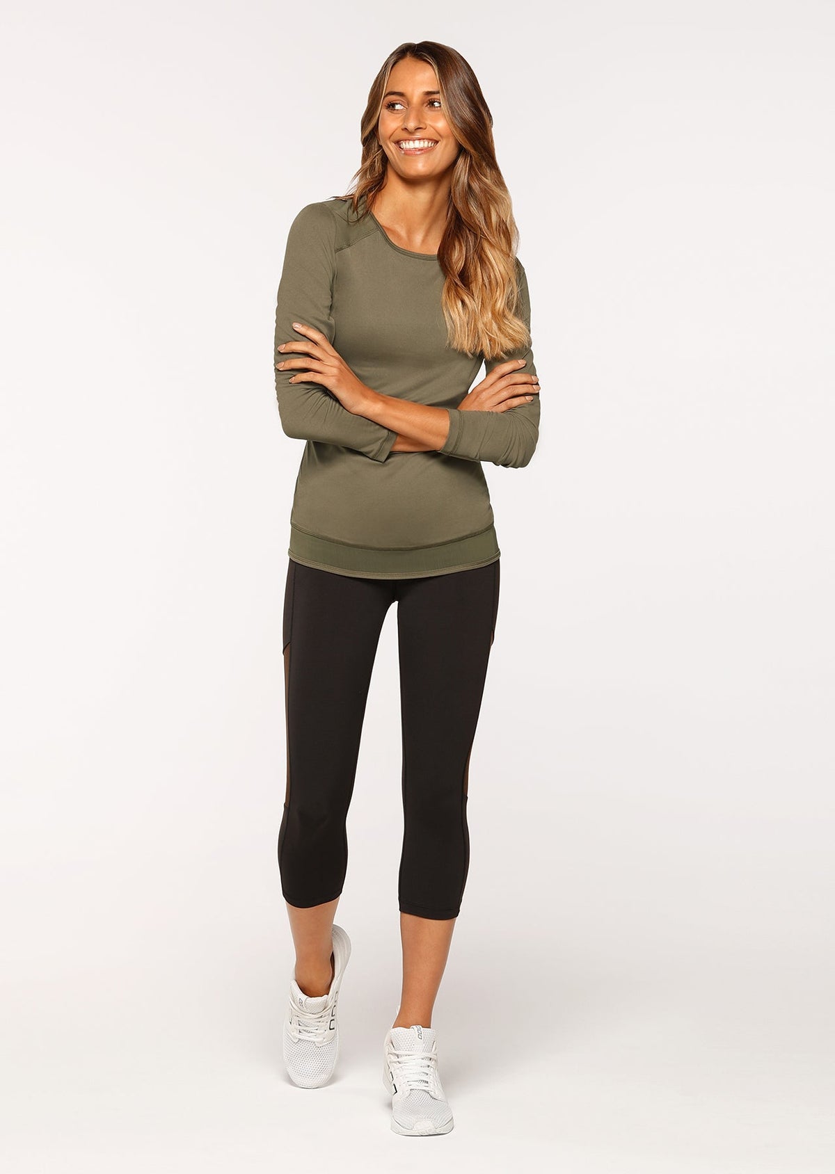 Crescent Active L/Slv Top