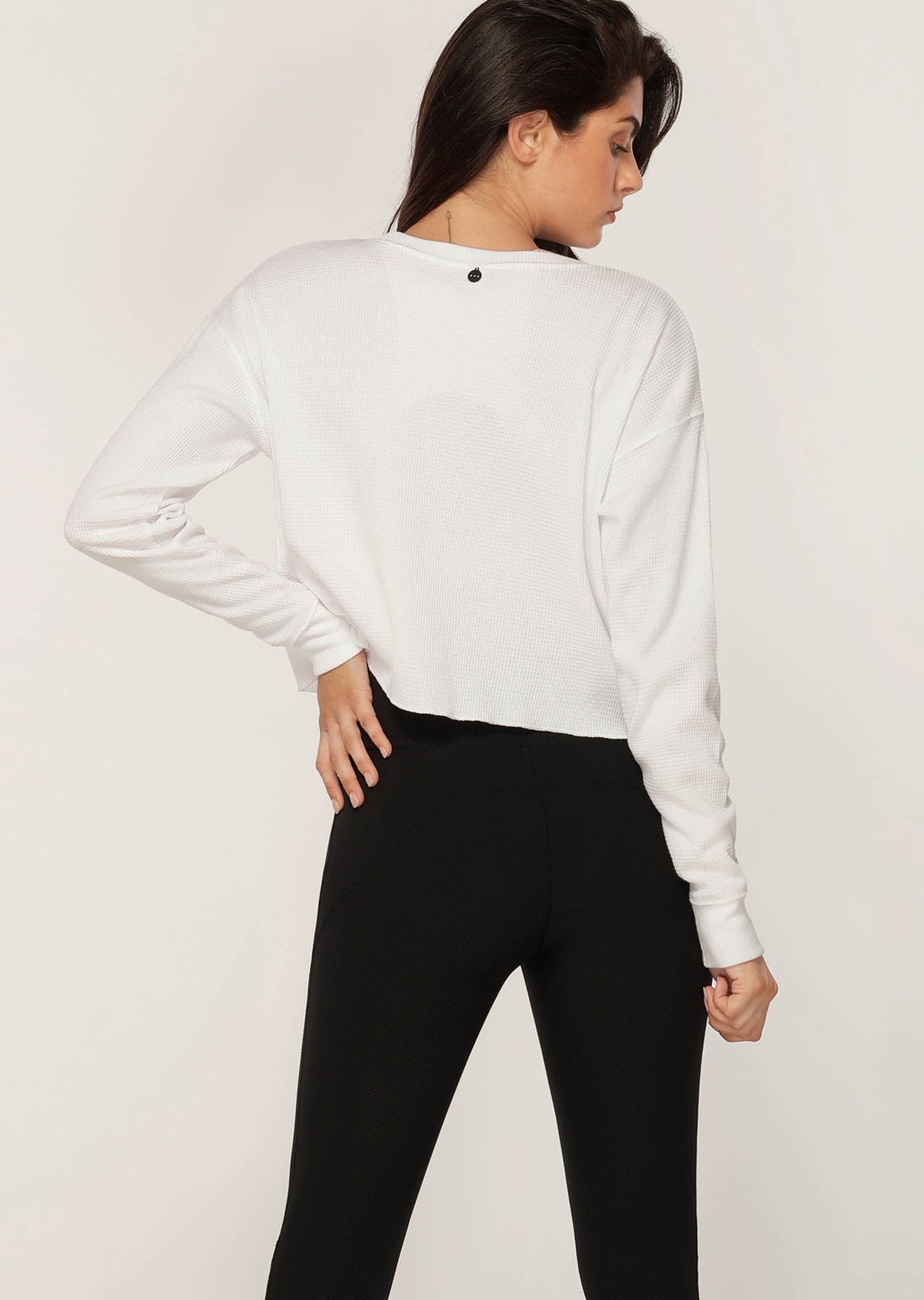 Down Time Long Sleeve Cropped Sweat