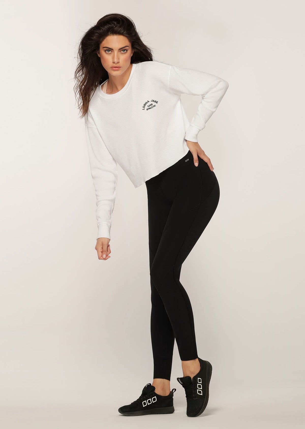 Down Time Long Sleeve Cropped Sweat