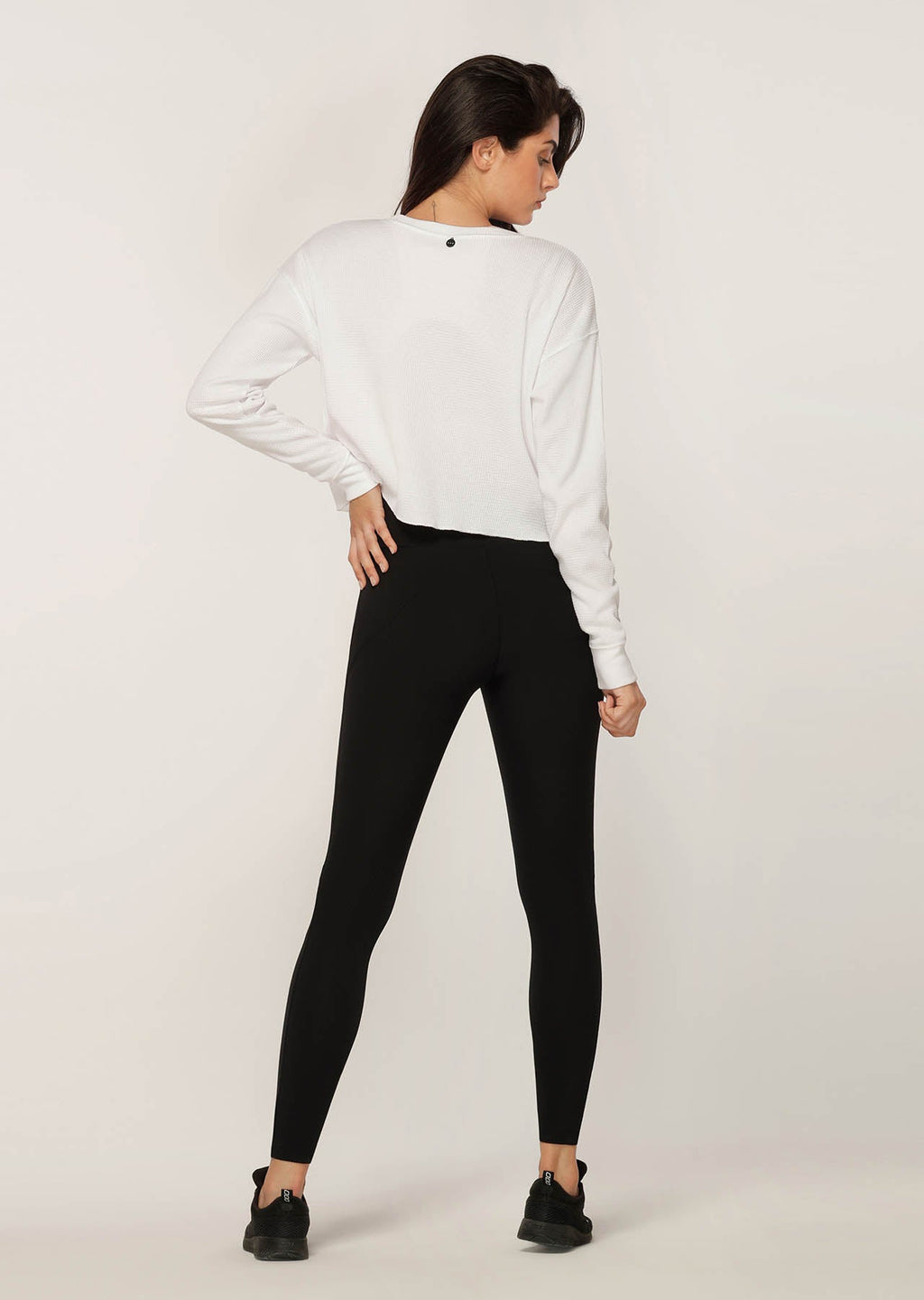 Down Time Long Sleeve Cropped Sweat