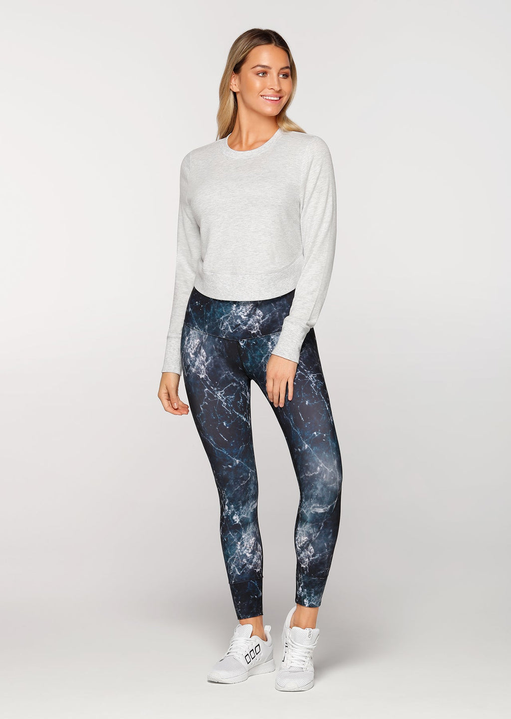Feather Cropped Sweat