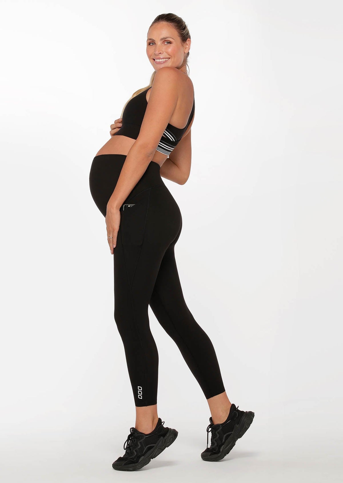 Full Coverage Maternity Phone Pocket Ankle Biter Leggings