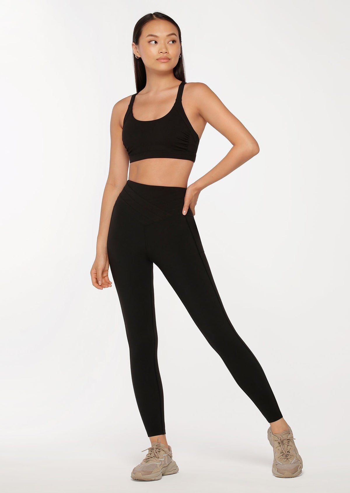 Gathered Panel Sports Bra