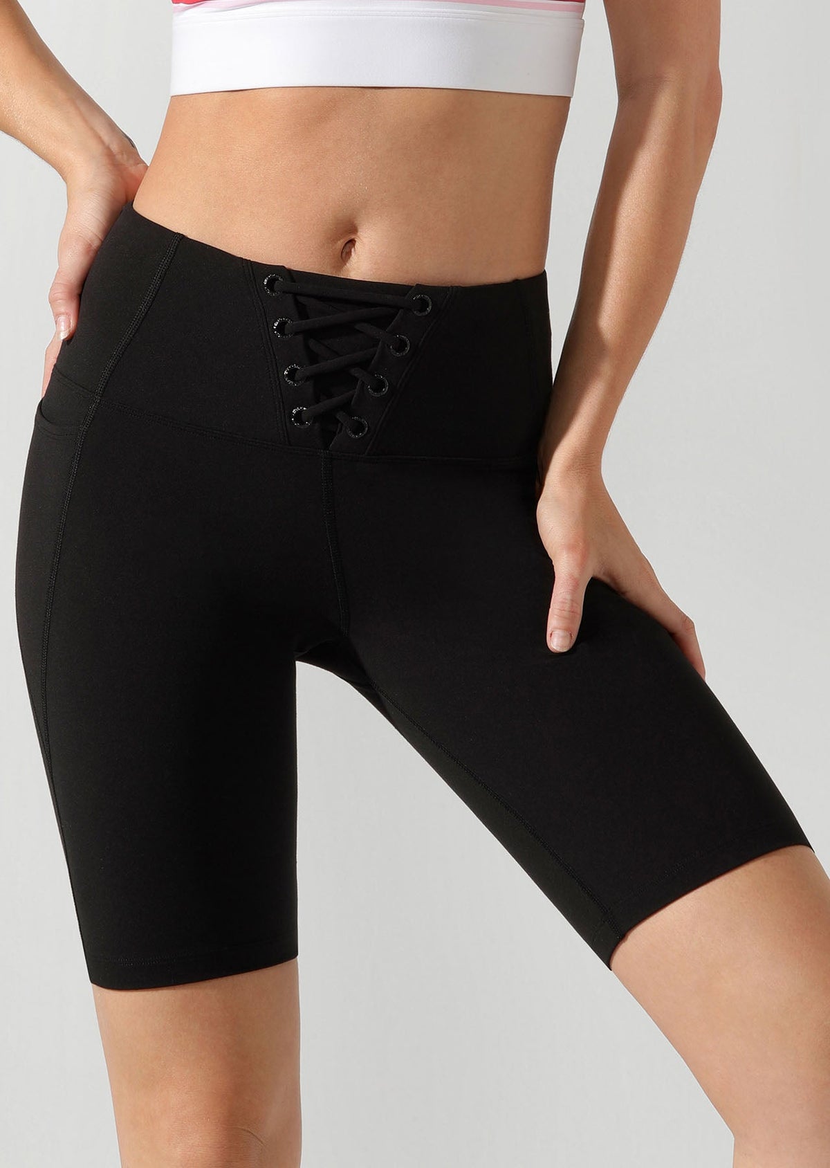 Lace Up Bike Shorts