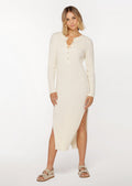 Lay Back Knit Henley Dress