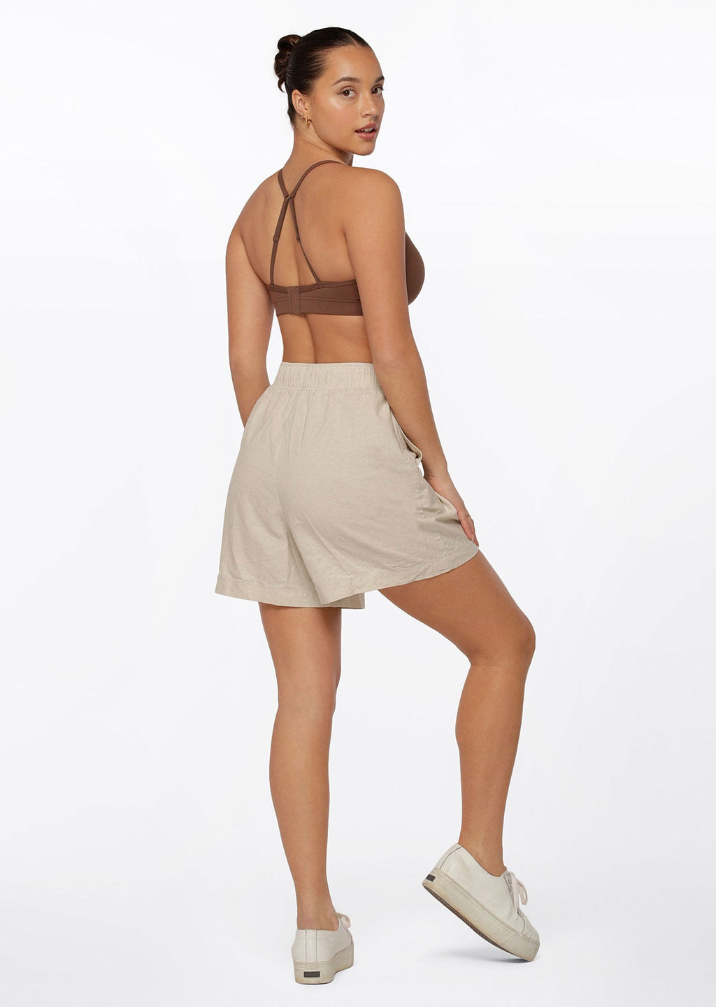 Leisure In Linen Bermuda Shorts