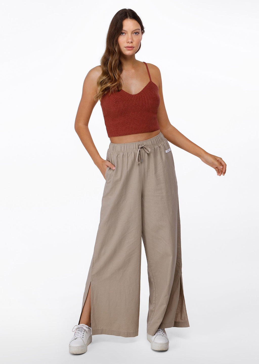 Leisure In Linen Full Length Pants