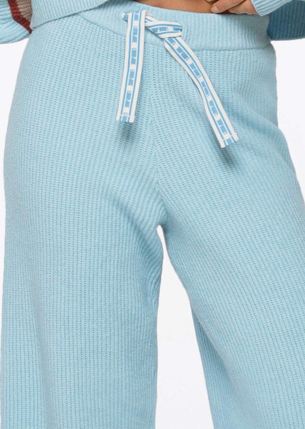 Merino Blend Knit Wide Leg Pants