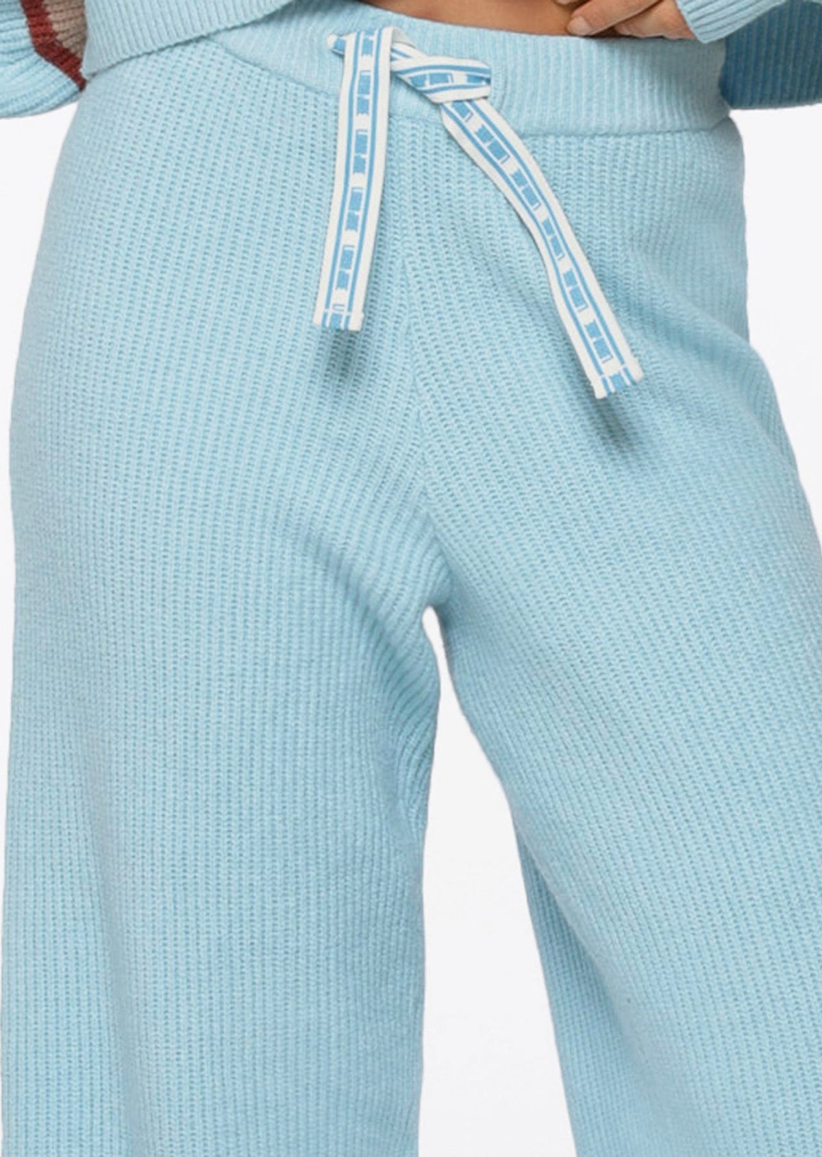 Merino Blend Knit Wide Leg Pants