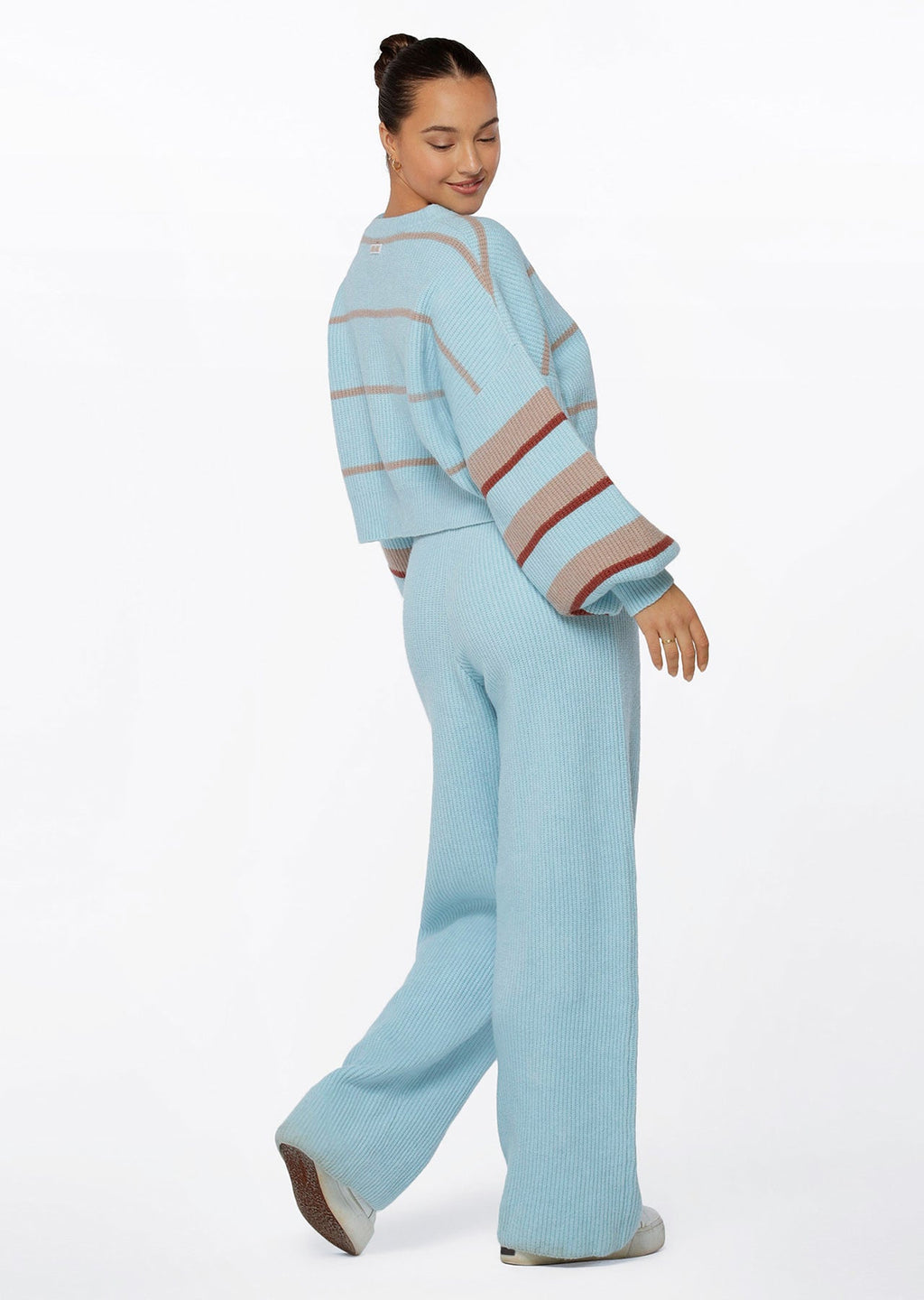 Merino Blend Knit Wide Leg Pants