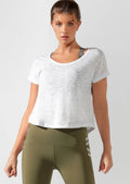 Mist Cropped Short Sleeve Top