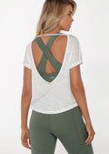 Mist Cropped Short Sleeve Top