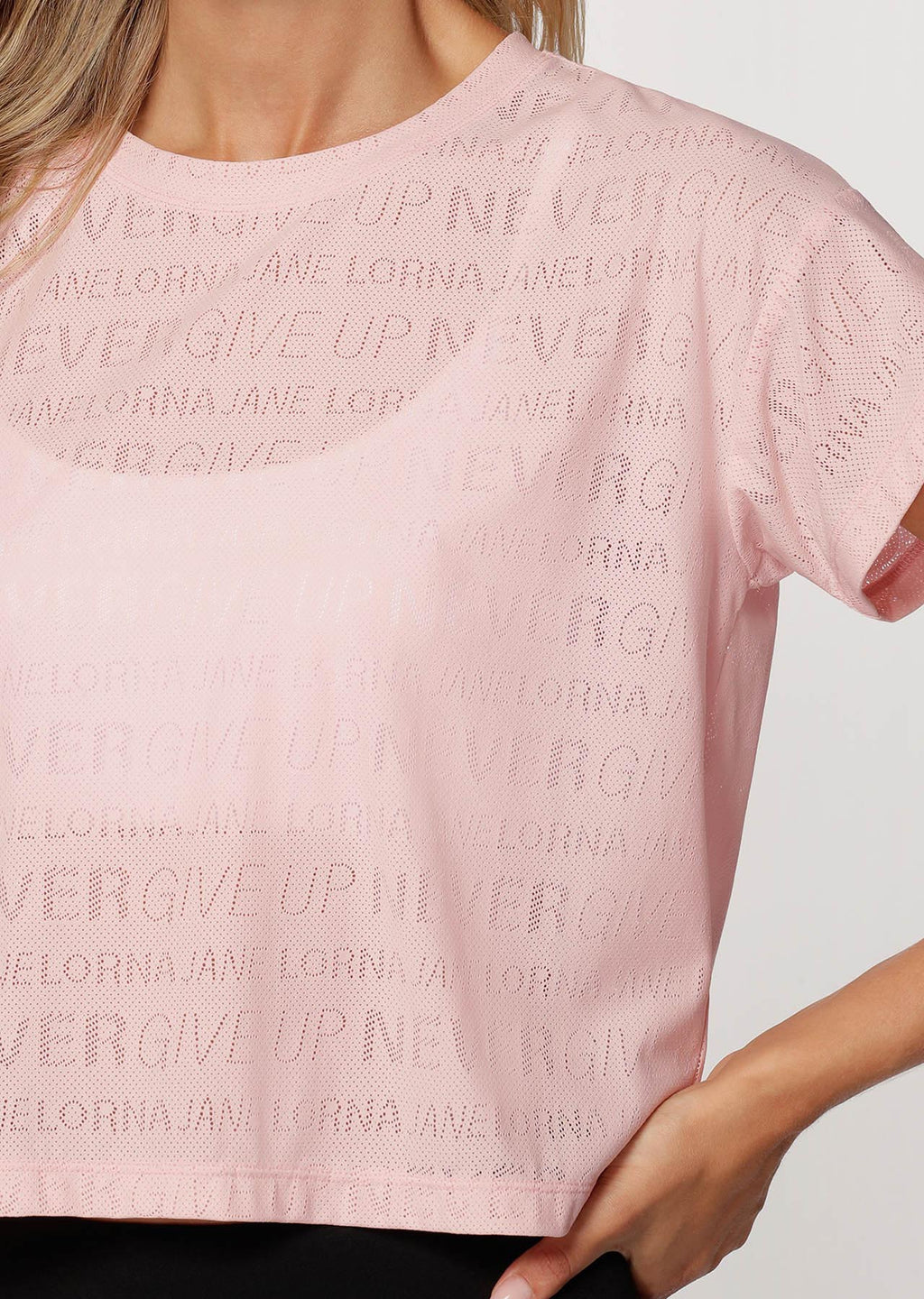 Never Give Up Mesh Tee