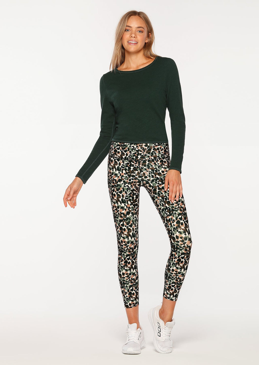 Open Back Cropped L/Slv Top