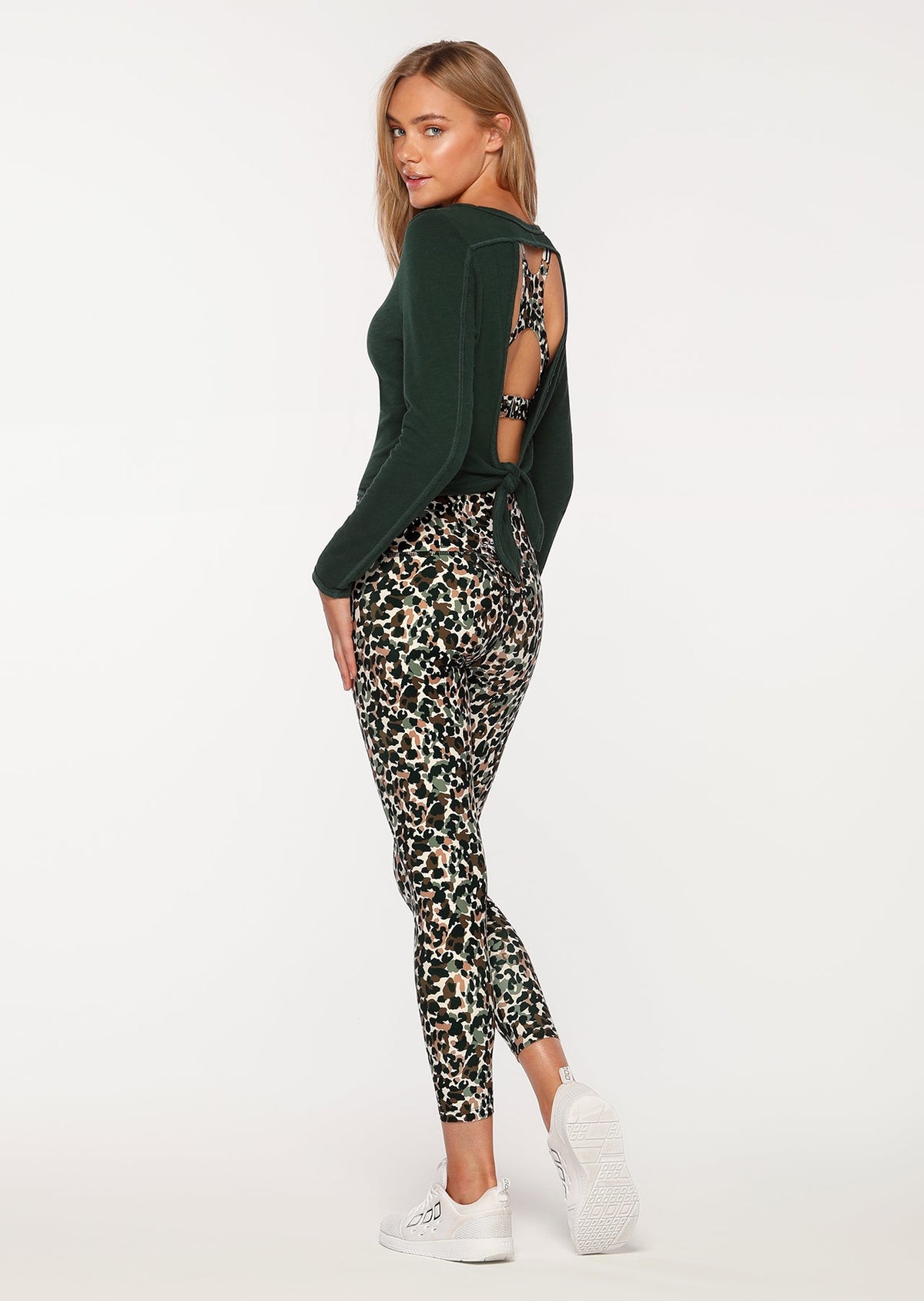 Open Back Cropped L/Slv Top