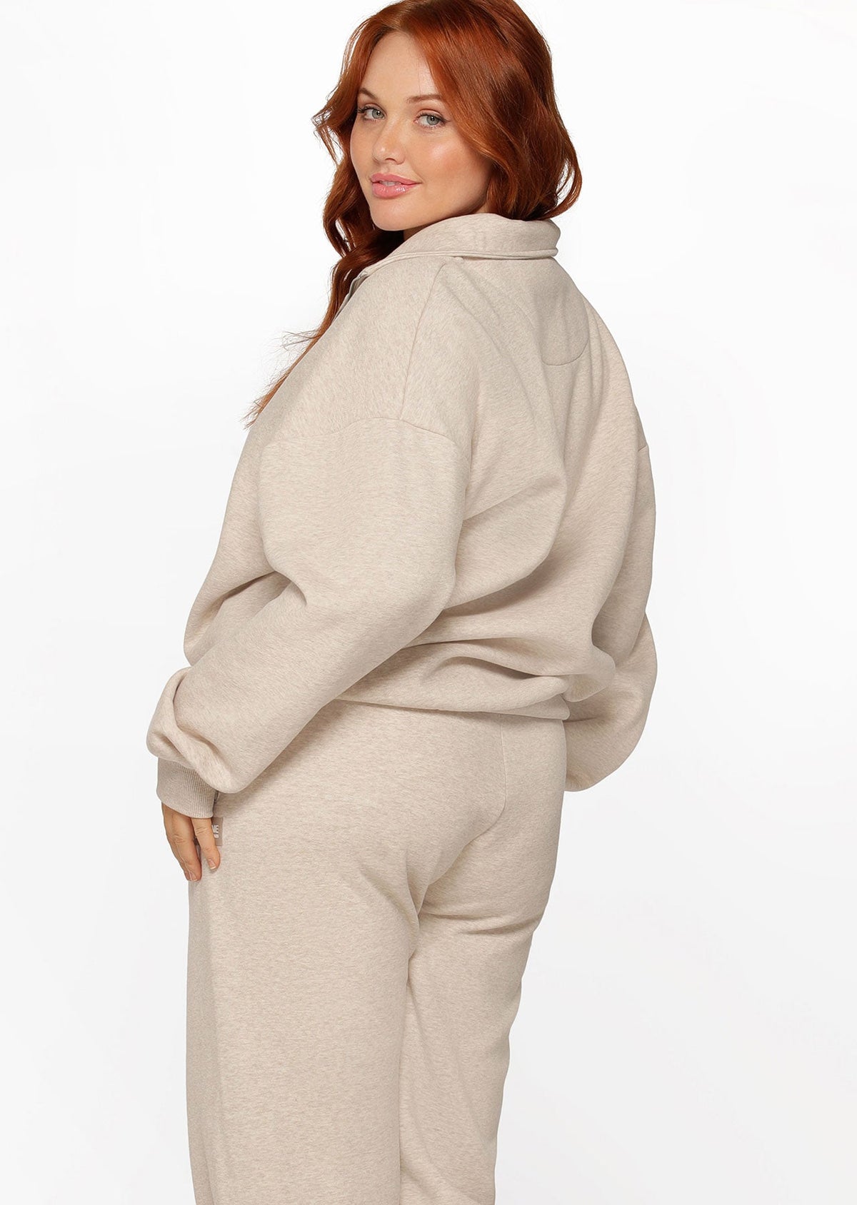 Quater Zip Fleece Oversized Sweat